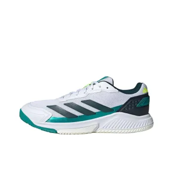 Adidas Courtquick Abrasion Resistant Low Top Tennis Shoes Men's White Green
