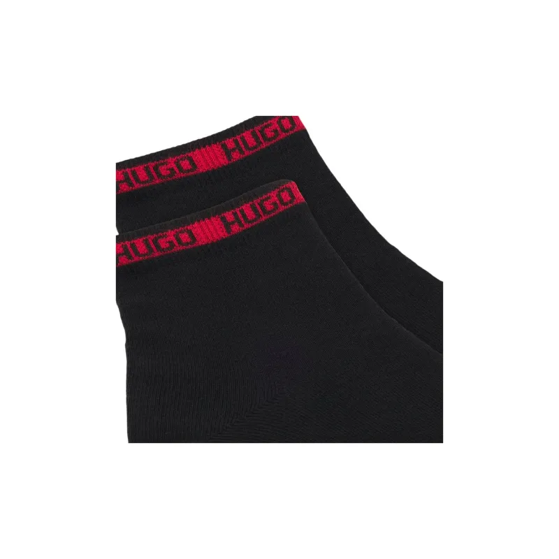 HUGO BOSS Ankle Socks Men's 2 Pack Black-2