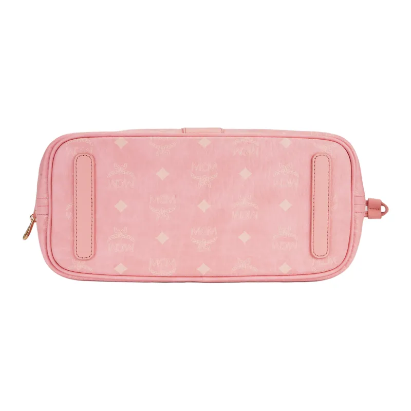 MCM Liz Visetos Artificial Leather Combo Bag, Tote Bag, Shopping Bag, Handbag, Shoulder Bag Trumpets Women's Pink-3