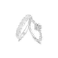 Sterling Silver Intertwined Love Couple Rings