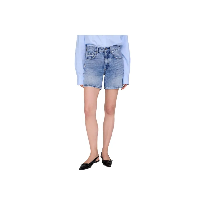 Anine Bing Heath Denim Shorts-0