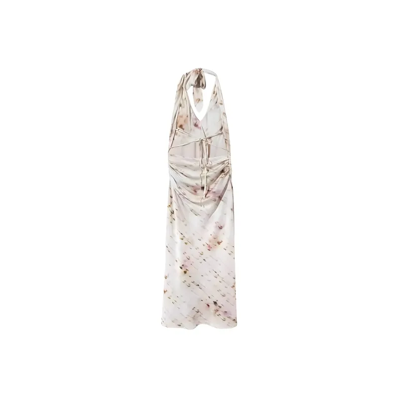PLANE DRIFT Slip Dresses Women's Fengying Pink Maxi Skirt-1
