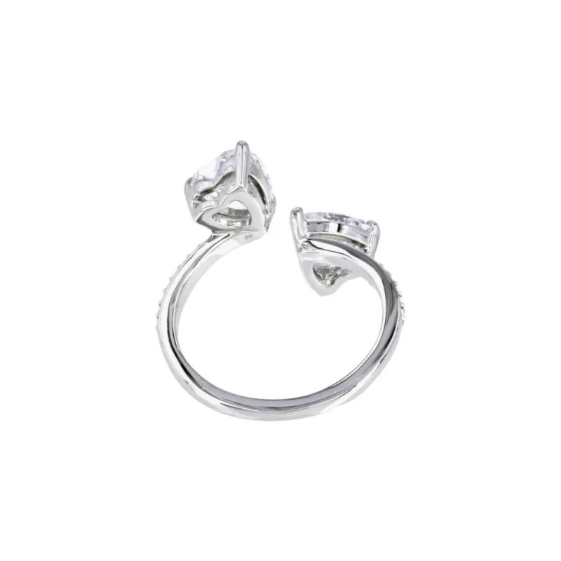 Swarovski Rhodium Plated, Crystal, Cubic Zirconia Rings Unisex Silver-1