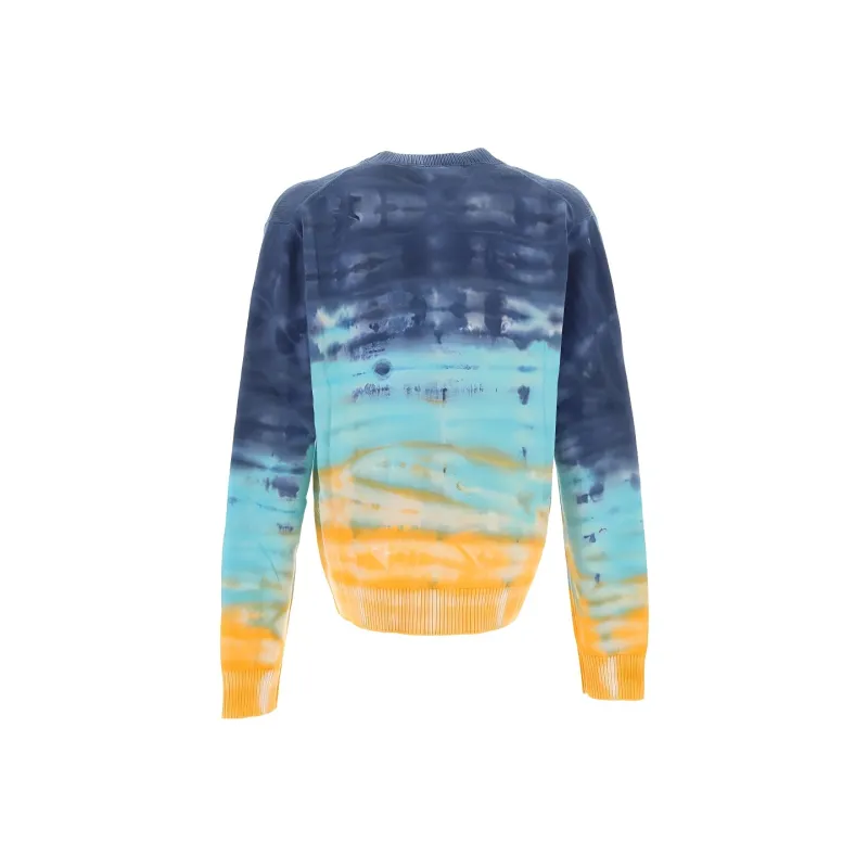 The Elder Statesman Sonar Tie Dyed Crewneck Jumper-1