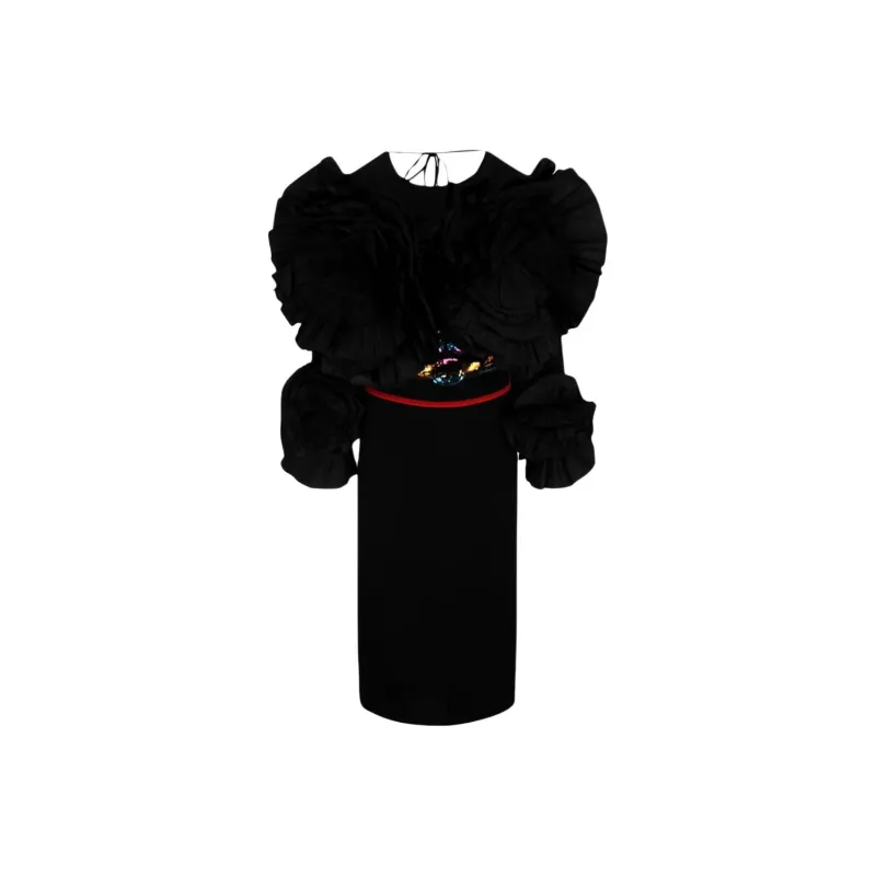 GUCCI Long Sleeved Dress Women's Black-0