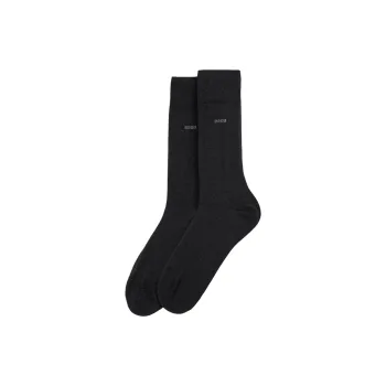 HUGO BOSS Knee High Socks Men's 2 Pack Dark Gray
