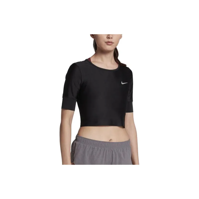 Nike Crop Tops Women's Black-2