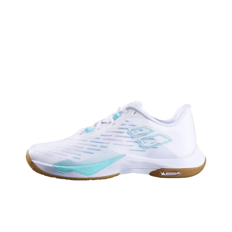 Babolat Abrasion Resistant Breathable Low Top Badminton Shoes Women's White Blue-0