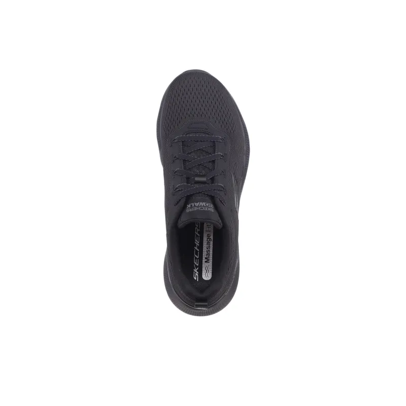 Skechers Go Walk Massage Fit Low Top Training Shoes Women's Black-3