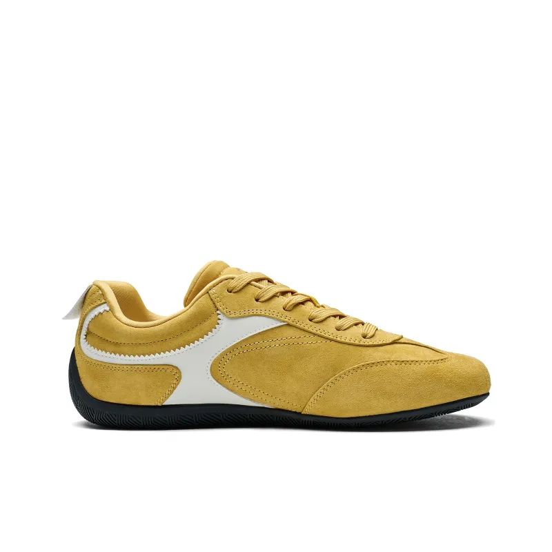 Kappa Back to Back Wear resistant And Lightweight Low Top Skateboard Shoes Unisex Ceylon Yellow White-1