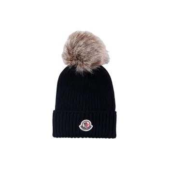 Moncler Fox Fur Beanies Women's Black