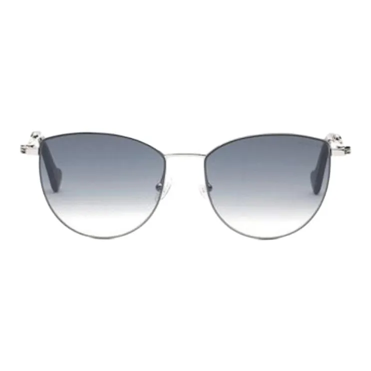 Moncler Metal Irregular Shape Sunglasses Women's Silver-1