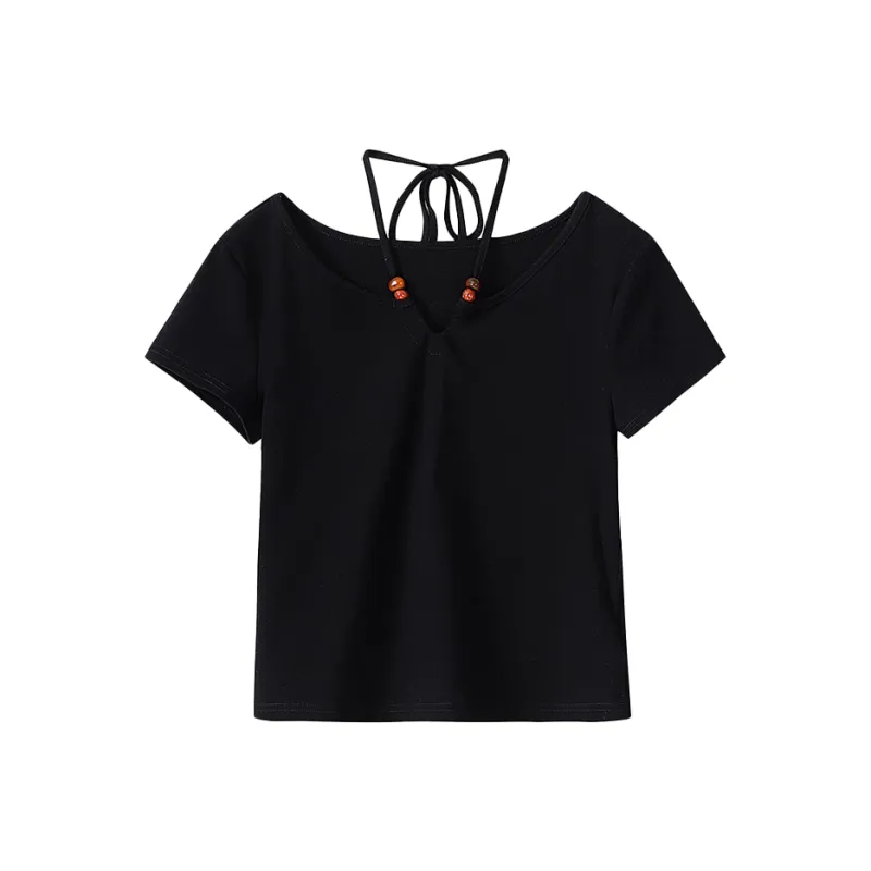 SYEEE WITH U T Shirts Women's Black-0