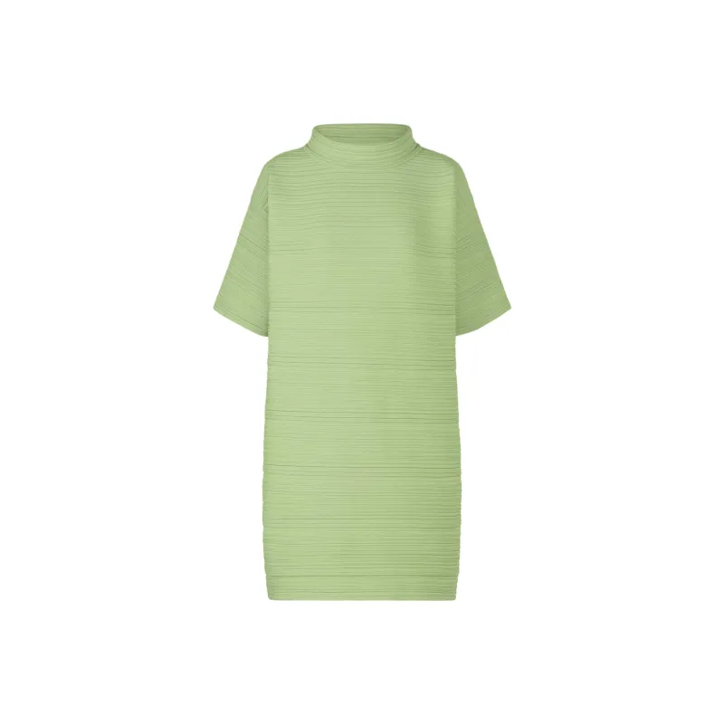 PLEATS PLEASE ISSEY MIYAKE Short Sleeved Dress Women's Light Green-0