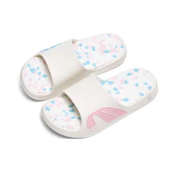 DUANGOU Quiet Slip Resistant Abrasion Resistant Slide Slippers Unisex Two Tone Ice Cream