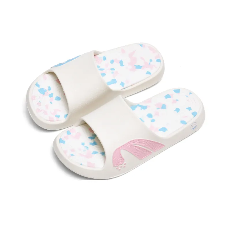 DUANGOU Quiet Slip Resistant Abrasion Resistant Slide Slippers Unisex Two Tone Ice Cream-0