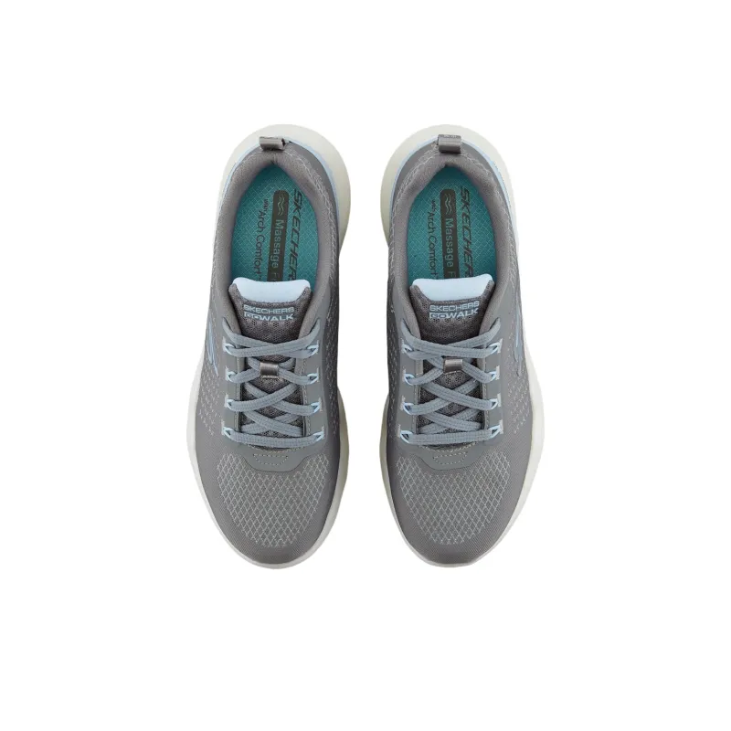 Skechers Go Walk Massage Fit Low Top Casual Shoes Women's Gray-4
