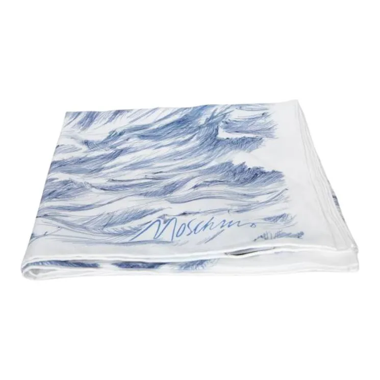MOSCHINO Silk Scarves Women's White-0