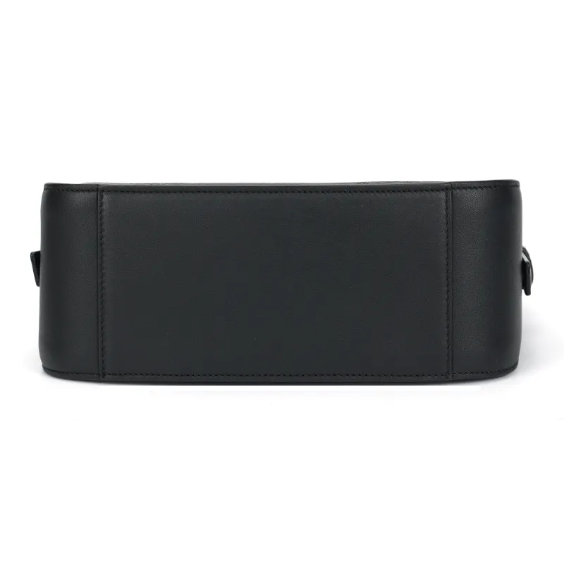 MCM Aren Leather Shoulder Bag, Crossbody Bag Trumpets Women's Black-3