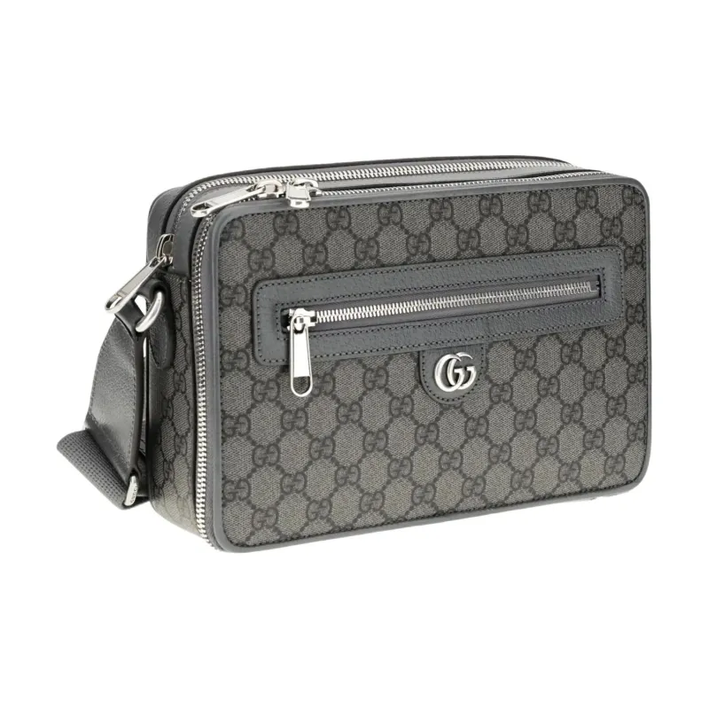 GUCCI Ophidia Artificial Leather Shoulder Bag Men's Gray-1