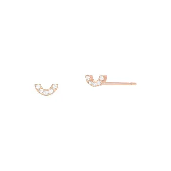 AHKAH Diamond, Gold Stud Earrings Women's Rose Gold