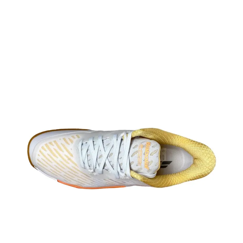 Babolat Abrasion Resistant Low Top Tennis Shoes Women's White Yellow-2