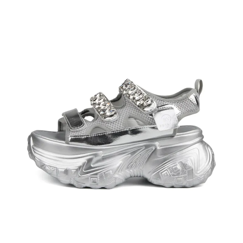 Daying Beach Sandals Women's Silver-0