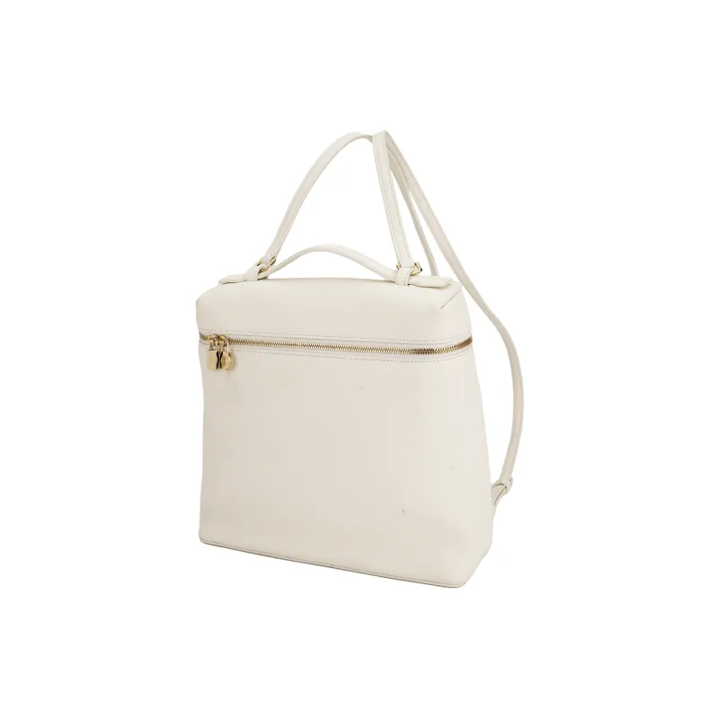 Loro Piana ExtraPocket Cow Leather Backpack Regular Women's White-1