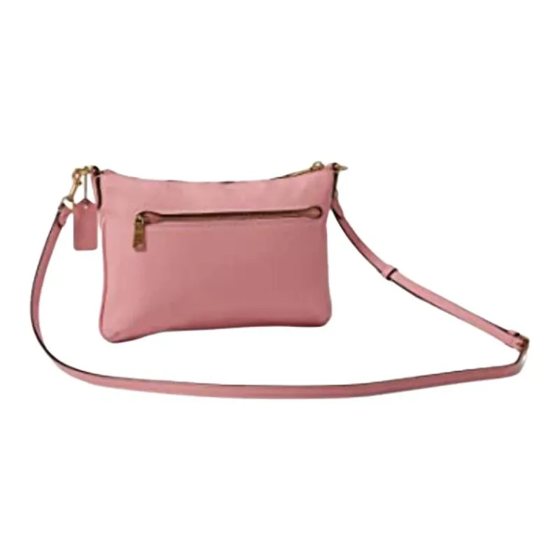 COACH Polly Genuine Leather Shoulder Bag, Crossbody Bag Tubas Women's Pink-1