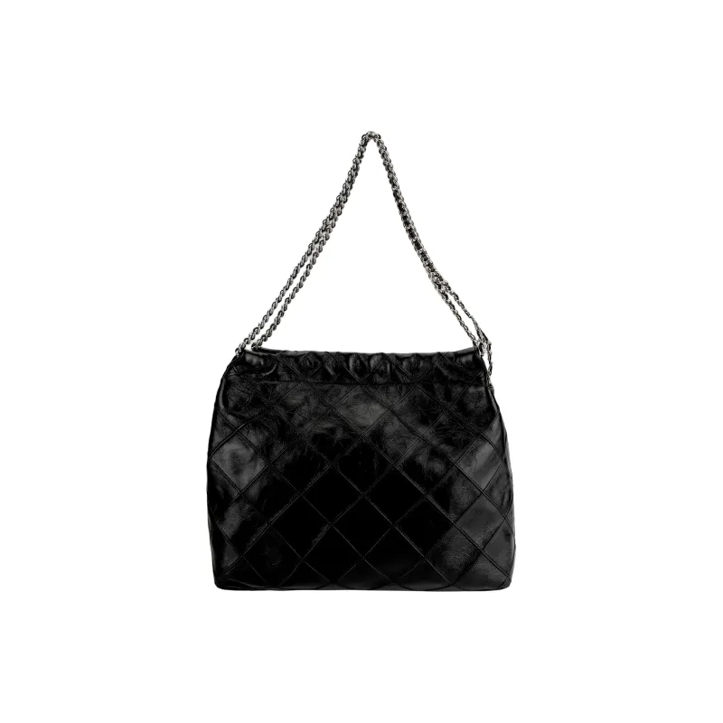 TORY BURCH Fleming Sheepskin Shoulder Bag Women's Black-0