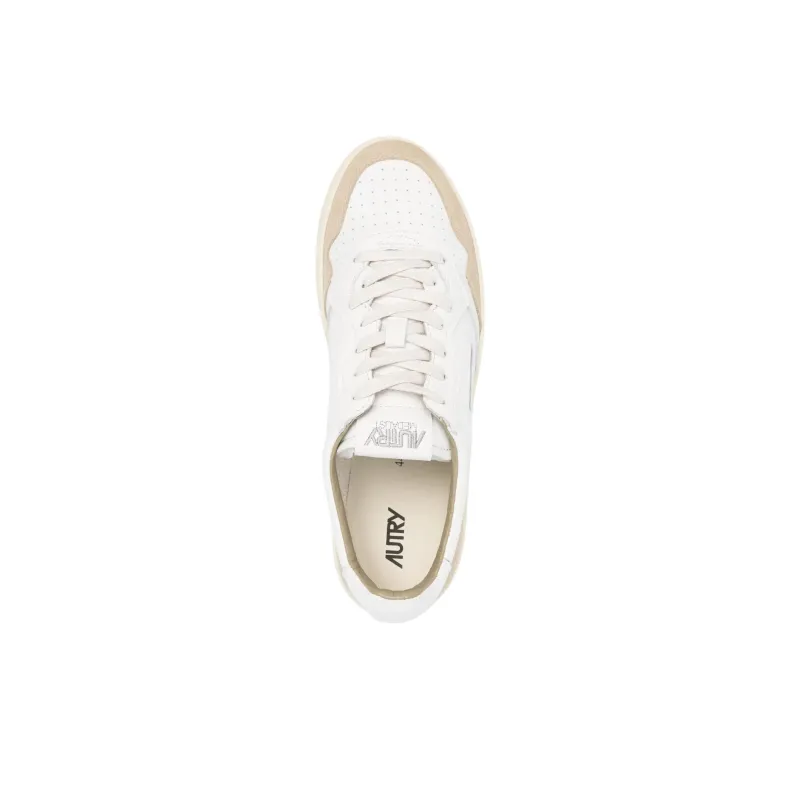AUTRY Medalist Abrasion Resistant Low Top Skateboard Shoes Men's White-3