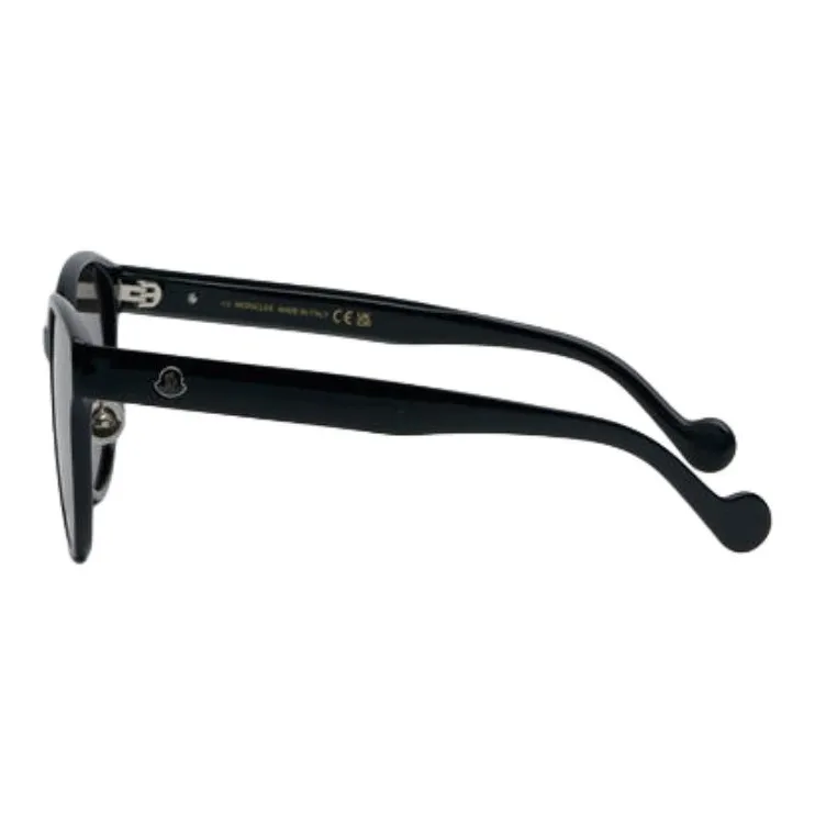 Moncler Acetate Metal Round Sunglasses Women's Black-2