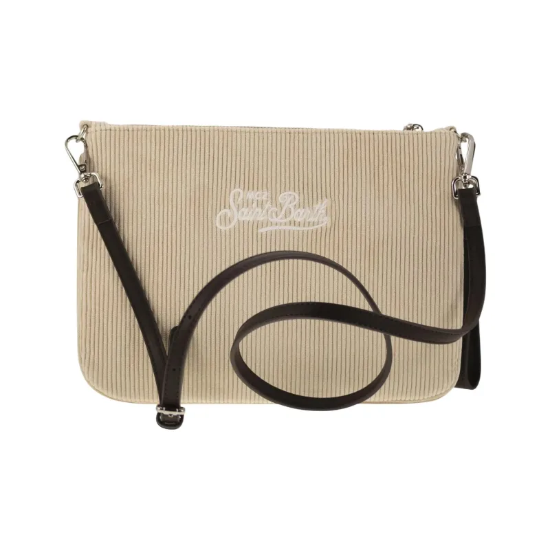 MC2 SAINT BARTHELEMY Polyester With Cotton One Shoulder Crossbody Clutch Unisex Beige-3
