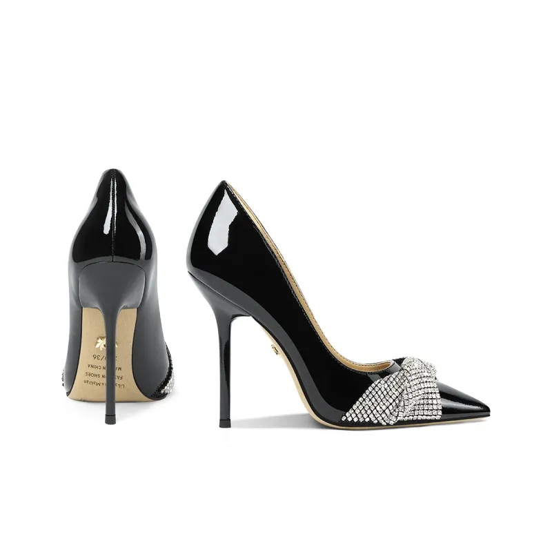 Lily Wei Moonlight Glow Slim Heel High Heels Women's Black-3