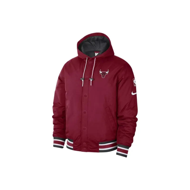 Nike Nba Chicago Bulls Courtside City Ediotion Full Snap Loose Fit Jacket-0