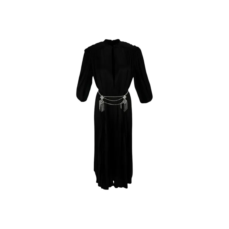 GUCCI Long Sleeved Dress Women's Black-0