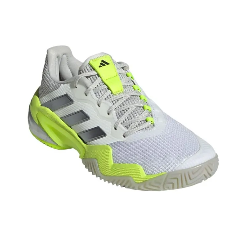 Adidas Barricade 13 Cushioning, Wear Resistant Low Top Tennis Shoes Women's Gray Green-3