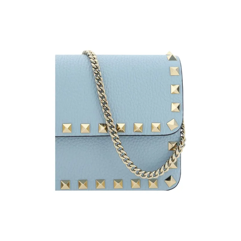 Garavani Rockstud Foldover Top Clutch Bag-7