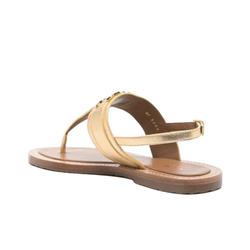 CELINE One Strap Sandals Women's Gold-3