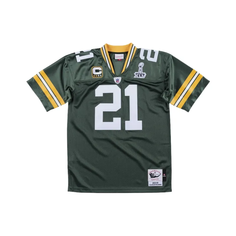 Mitchell Ness 'NFL Packers 2010 Charles Woodson' Authentic Superbowl Jersey T shirt-0