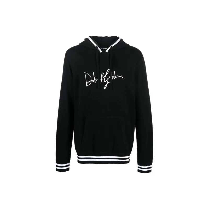 Dolce & Gabbana Logo print Detail Drawstring Hoodie-0