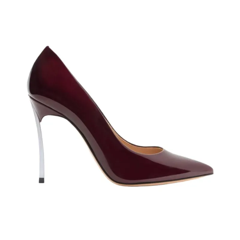 Casadei Blade Slim Heel High Heels 10cm Women's Burgundy-1