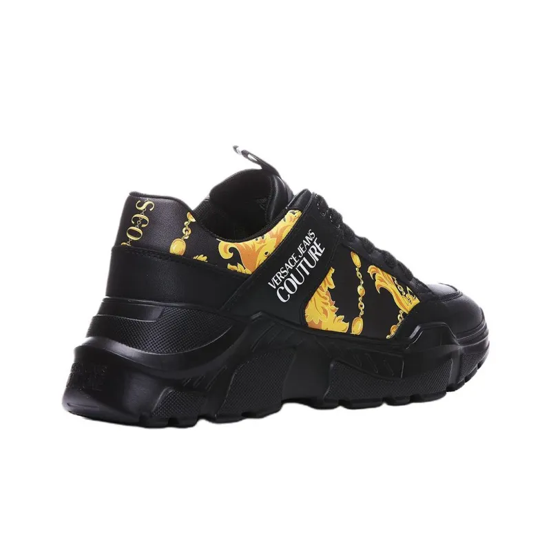 VERSACE JEANS COUTURE Stargaze Low Top Casual Shoes Men's Black-4