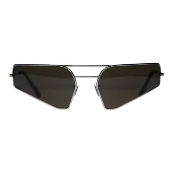 RICK OWENS/RO Stainless Steel Aviator Sunglasses Unisex Black