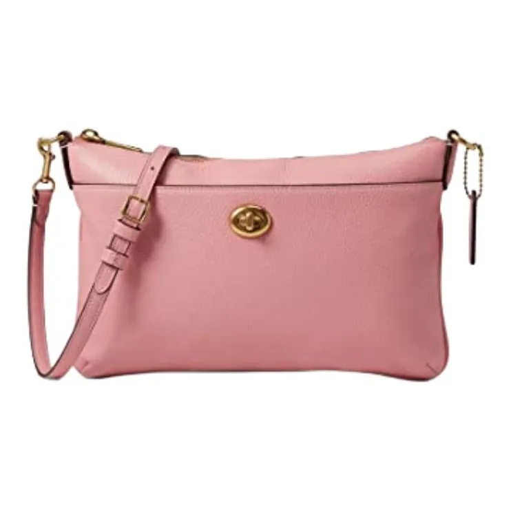 COACH Polly Genuine Leather Shoulder Bag, Crossbody Bag Tubas Women's Pink-0