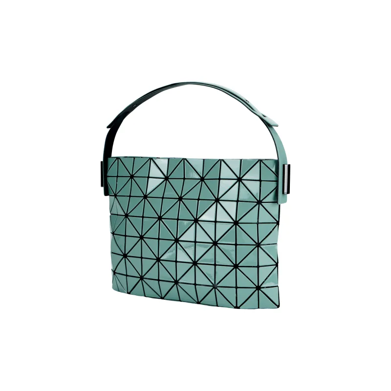 ISSEY MIYAKE Baguette Artificial Leather Tote Bag, Shopping Bag, Shoulder Bag, Handbag Medium Size Women's Grass Green-1