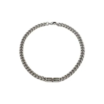 Balenciaga Brass Necklaces Men's Silver