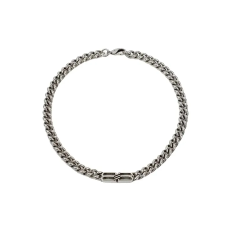Balenciaga Brass Necklaces Men's Silver-0