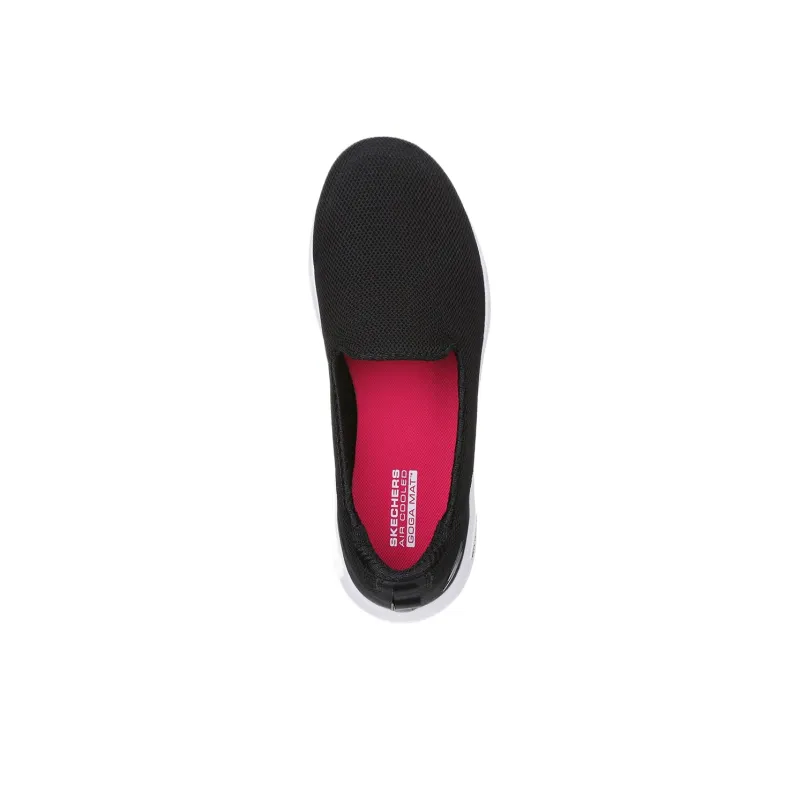 Skechers GO WALK Stability Cushioning Abrasion Resistant Breathable Low Top Casual Shoes Women's Black-3
