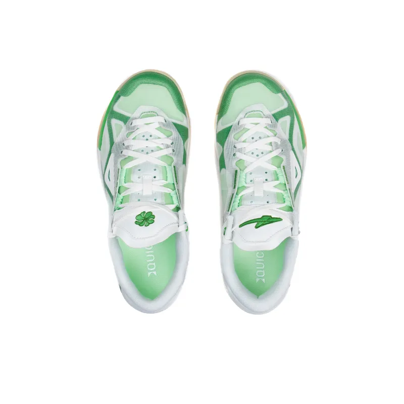 Serious Player Only Game1 Low Lucky Cushioning Lightweight Low Top Basketball Shoes Men's White Green-2